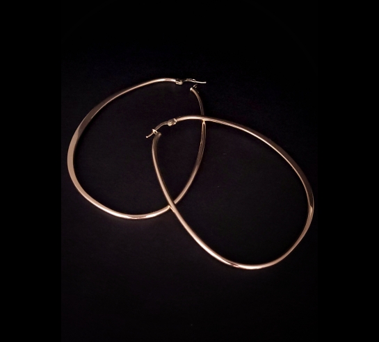 Zlaté kruhové náušnice Luna