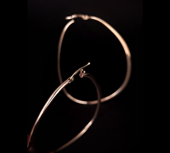 Zlaté kruhové náušnice Luna