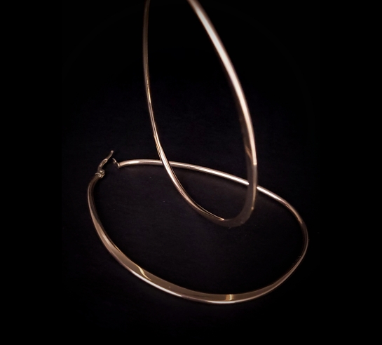 Zlaté kruhové náušnice Luna