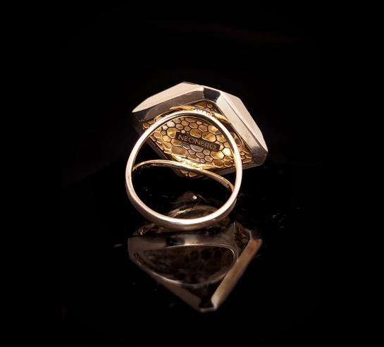 Zlatý prsteň dámsky Neonero geometria