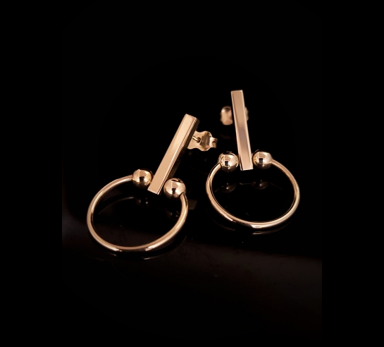 Zlaté náušnice Wendy