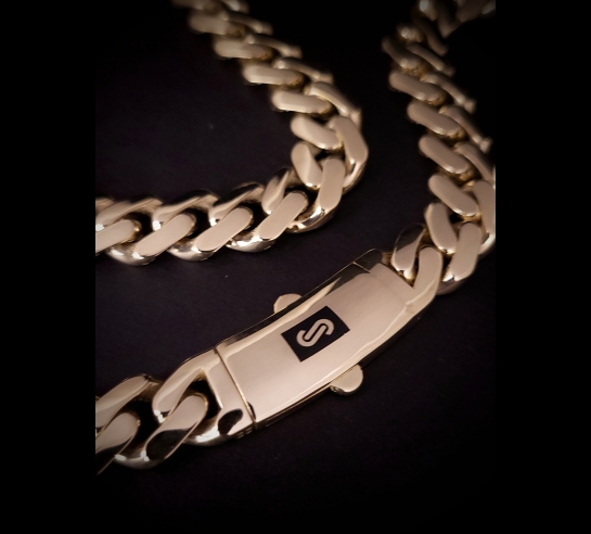 Zlatá moderná retiazka Finet