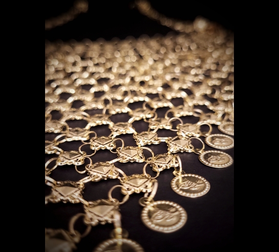 Zlatý náhrdelník - zlatý šál