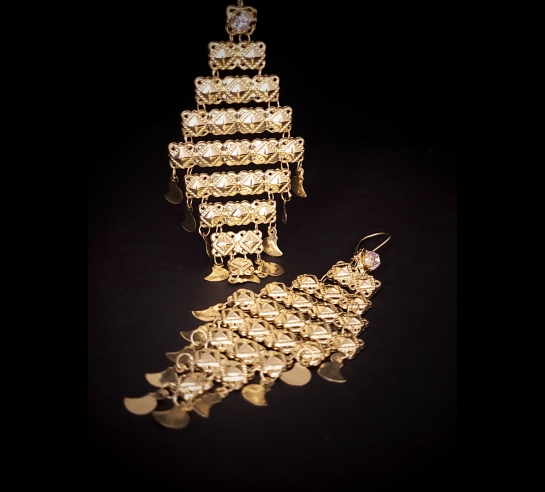 Zlatý náhrdelník - zlatý šál