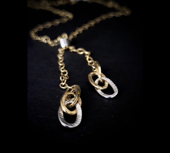 Zlatá moderná retiazka Darian