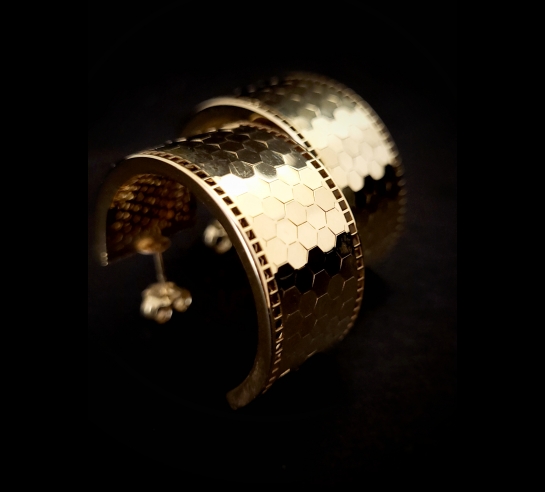 Zlaté náušnice Neo Nero Mona