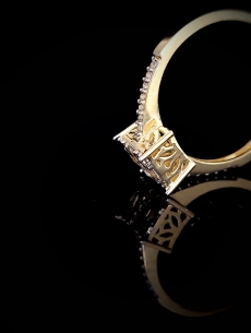 Zlatý zásnubný prsteň Zaniah 2