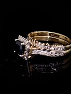 Zlatý prsteň briliantový so... 2