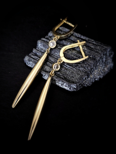 Zlaté náušnice Tein