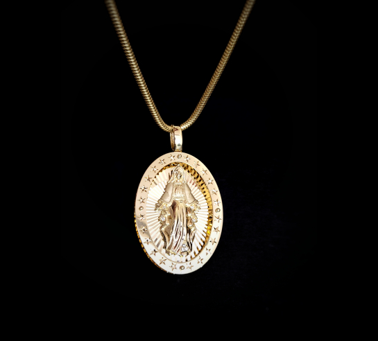 Zlatý prívesok Panny Márie