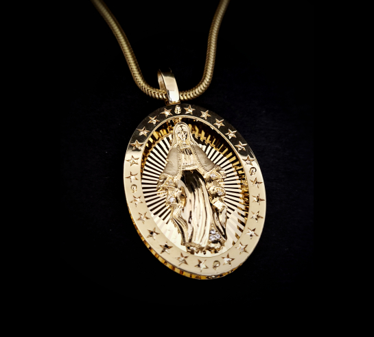 Zlatý prívesok Panny Márie