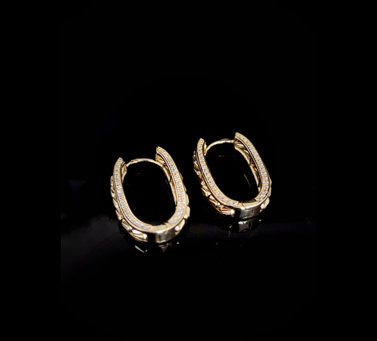 Zlaté náušnice Kaini