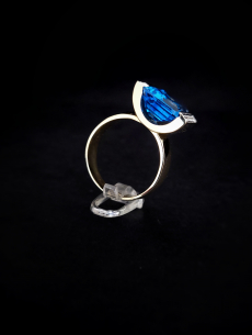 Zlatý prsteň brilantový s... 2