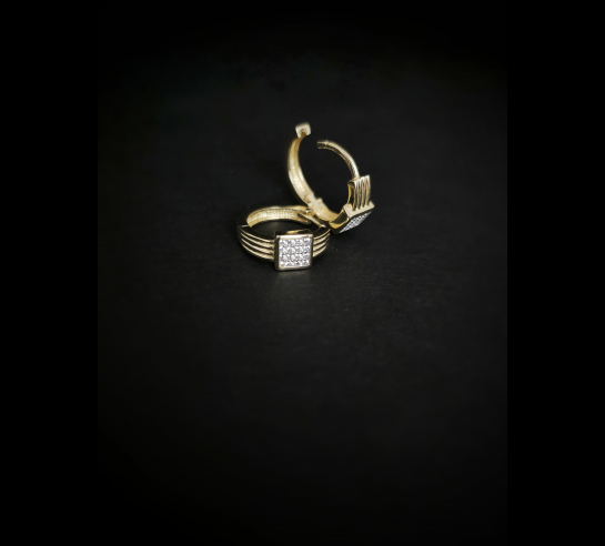 Zlaté náušnice Luna