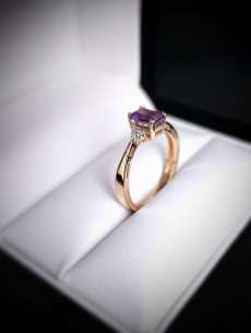 Zlatý briliantový prsteň s... 2