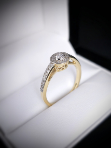 Zlatý briliantový prsteň Tinoi 2