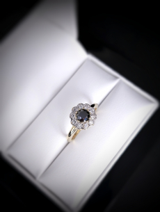 Zlatý briliantový prsteň s... 2