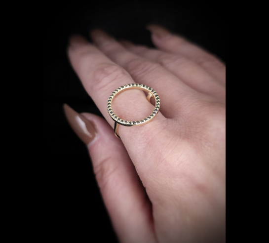 Zlatý briliantový prsteň Black Diamond