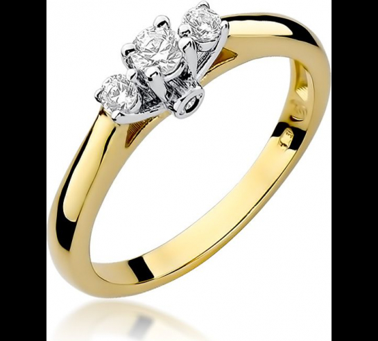 Zlatý briliantový prsteň Dion