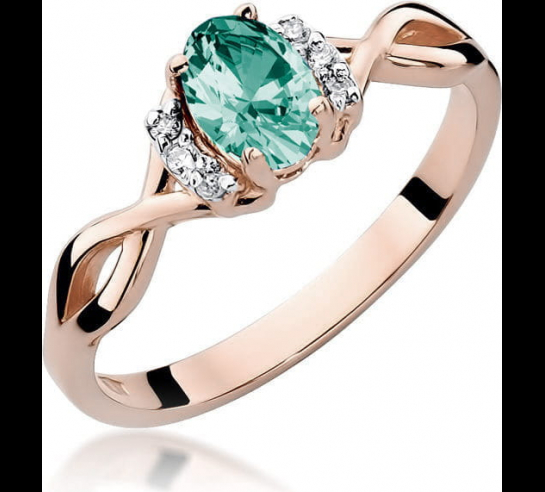 Zlatý briliantový prsteň so Smaragdom...