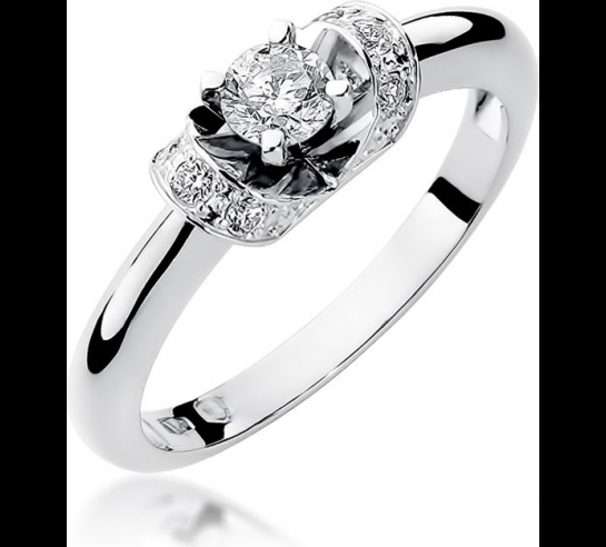 Zlatý briliantový prsteň Lauritte