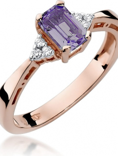 Zlatý briliantový prsteň s...