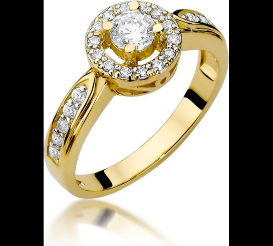 Zlatý briliantový prsteň Tinia