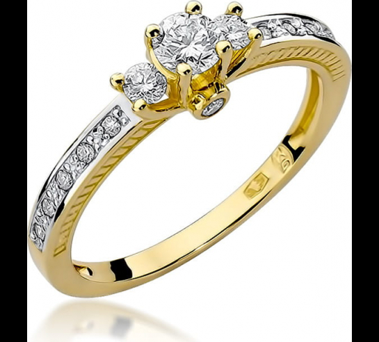 Zlatý briliantový prsteň Oniv