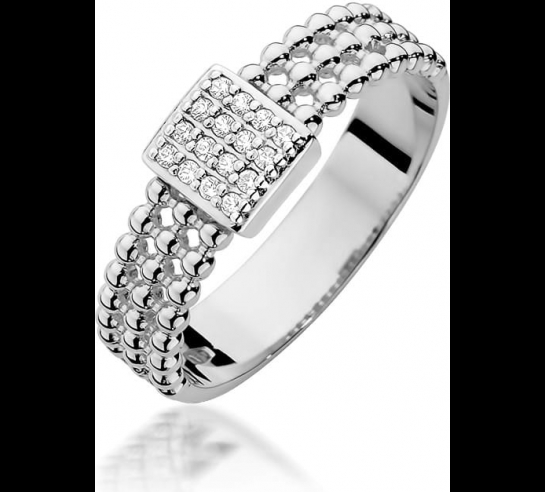 Zlatý briliantový prsteň Lionik