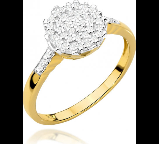 Zlatý briliantový prsteň Flo