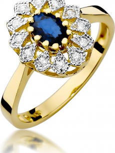 Zlatý briliantový prsteň so...