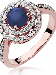 Zlatý briliantový prsteň so...